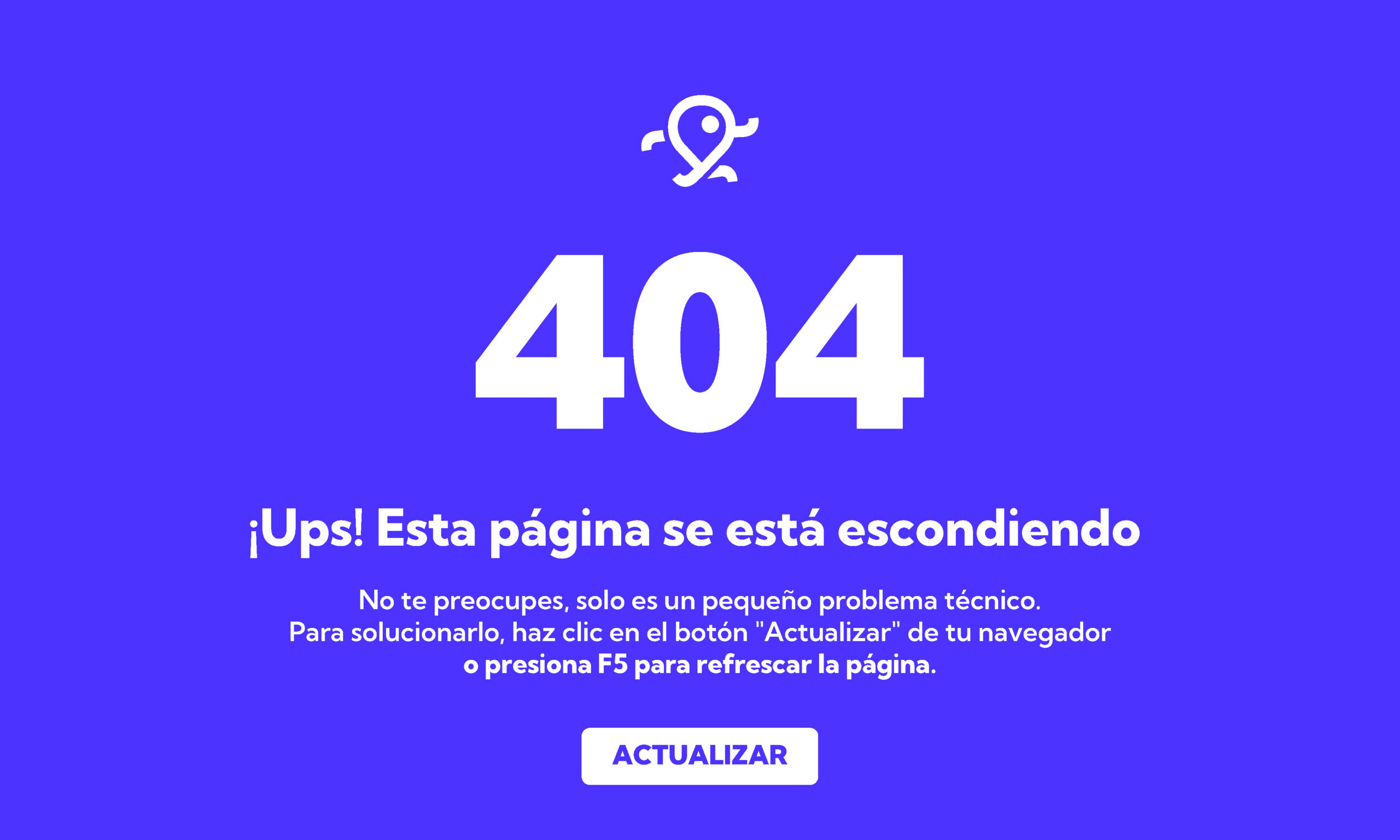 Página no encontrada - Por favor actualice la página